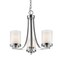 Z-Lite Willow 3 Light Chandelier, Chrome & Clear Outside with Matte Opal Inside 426-3C-CH - alternate 1
